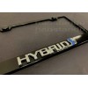 BLVD 1x HYBRID 3D Emblem BLACK Stainless License Plate Frame