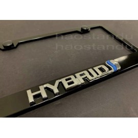 BLVD 1x HYBRID 3D Emblem BLACK Stainless License Plate Frame RUST FREE+S.Caps