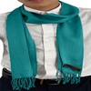 CJ Apparel Teal Green Men's Nepalese Solid Colour Fashion Scarf