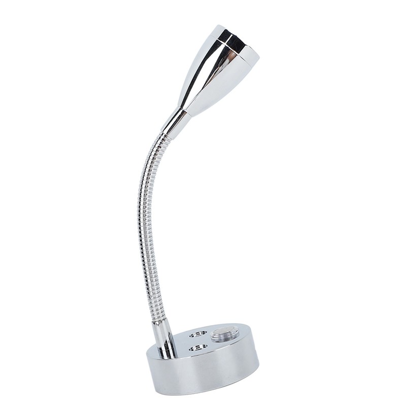 DC12‑24V LED RV Bedside Lamp High Brightness Aluminium Alloy Gooseneck
