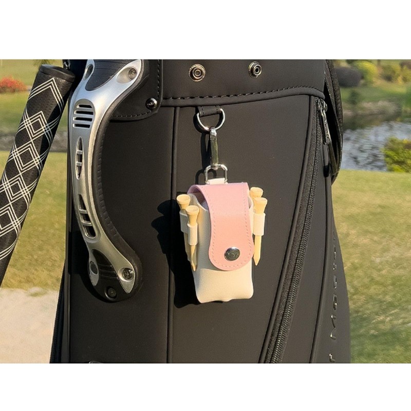 Leather Golf Ball Case with Golf Marker, Professional Recommended Golf