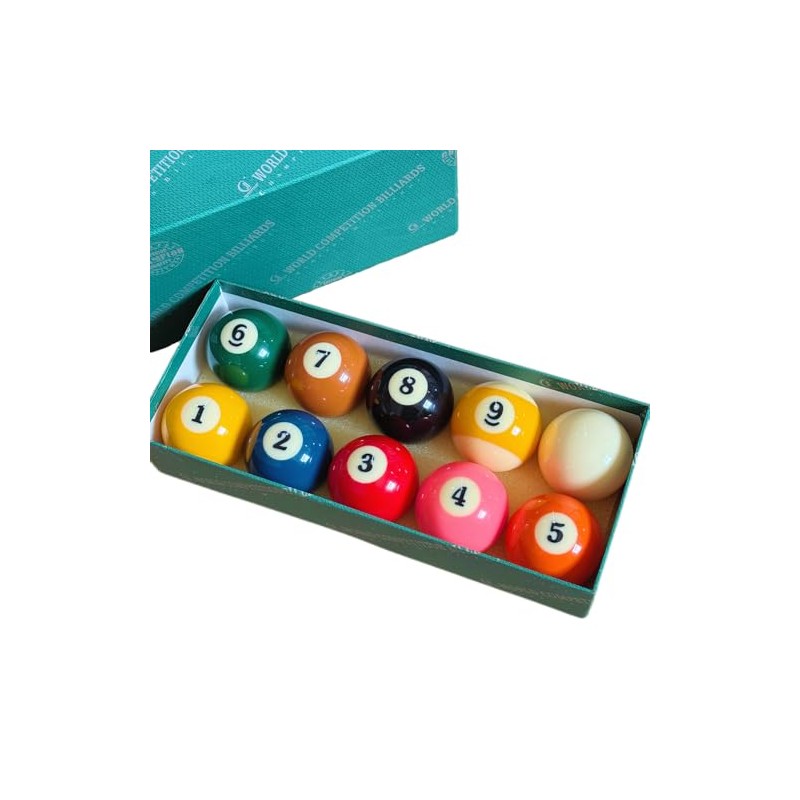 Sinkkuma Billiard Nine-Ball,Standard Set 10 Pool Table Balls, 2-1/4 inch