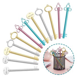 Pack of 12 Gel Pens, Cute Gel Pens in the Shape of a Key, Key Shape Creative Gel Pens, Vintage Creative Cartoon Key Shape Gel Pen for Students, Office Supplies, School Supplies (4 Colours)