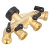 G3/4 4‑Way Water Hose Splitter Garden Hose Adapter Watering Connector
