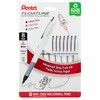 Pentel Pentel Floatune Rollerball Pen, (0.8mm), Medium Point, Black/Blue/Red Ink,
