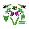 2001-2013 KX 85 Throwback Green Senge Graphics Complete Kit with