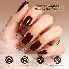 OpenLive 18ml Esmalte de uñas marrón de gran volumen de secado rápido, esmalte de uñas de color de secado rápido y larga duración para arte de uñas DI