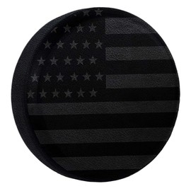 Spare Tire Cover for RV Trailer, 16 Inch Dustproof Leather Wheel Cover for Tire Diameter 29"-31", Waterproof American USA Flag Spare Tire Cover Protection for Truck, Trailer, RV, SUV, Camper(16in)
