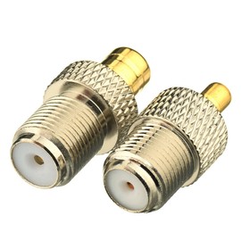 Eightwood SMB to F RG6 Coax Antenna Adapter Conversion kit 2pcs Compatible with Satellite Sirius XM Radio