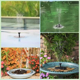 AISITIN Solar Bird Bath Fountain Pump – 6 Nozzles, 1.5W, Solar Powered for Garden, Pond