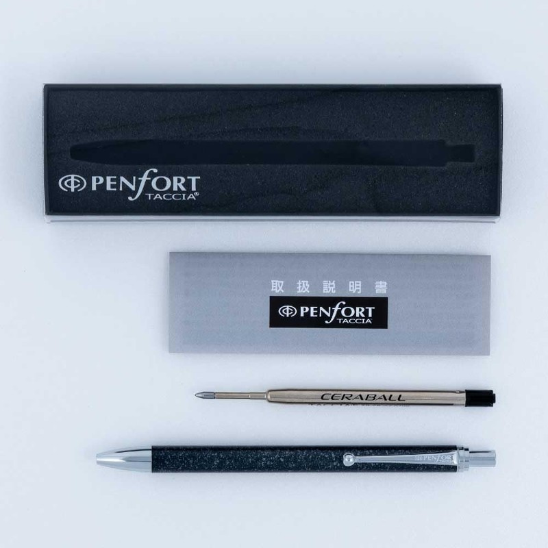 Nakabayashi PENFORT TPF-CBP001-BK CERABALL Ballpoint Pen, Lumiclesta, Black