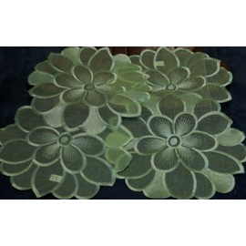 Pack of 2 Blankets 30 x 45 cm OV Apple Green Modern for Chest of Drawers (30 x 45 cm Oval)