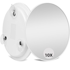 Tyseoome Makeup Mirror 10X Set, Travel Magnifying Mirror Set for Makeup,Magnified Mirror 3.5" with Two Suction Cups, Mirror Magnifying Comes