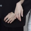Nicoiro Pair Ring, Rain Pattern, Made by S925 [NSPR172] Matching