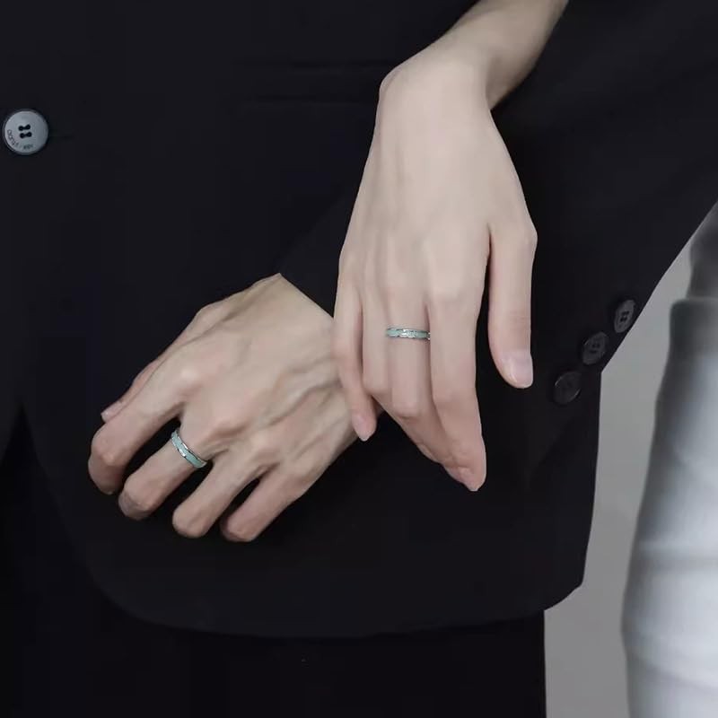 Nicoiro Pair Ring, Rain Pattern, Made by S925 [NSPR172] Matching