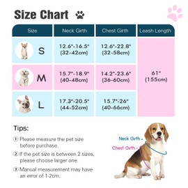 Pawaboo Small Dog Harness and Leash Set, Puppy Harness X-Frame No Pull No Choke, Dog Vest Harness Adjustable for Small Medium Sized Dogs,Soft Breathable Pet Harness for Walking Outing, S, Pink Daisy