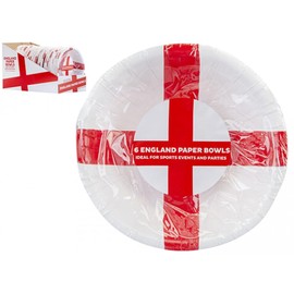 St. George Premium White Paper Bowls - 15.24 Cm (Pack of 6), Elegant, Eco-Friendly & Durable - Ideal for Birthdays, Gatherings & Special Occasions