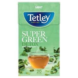 Tetley Tea Detox Super Green Mint Tea Bag, 40 g