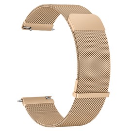 Metal Strap for Garmin Forerunner 255, 265, Venu 2/Venu 3/Vivoactive 4 45mm, 22mm Width Adjustable Stainless Steel Replacement Band with Enhanced Magnet for 255/265 Music,Legacy Hero Strap (Rose gold)