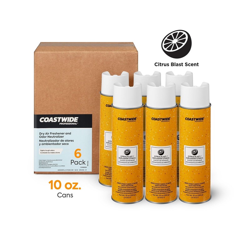 Staples 2612127 Citrus Blast Dry Air Freshener, 10 oz., 6/CT