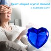 Blue Crystal Diamonds Paper Weights, Heart Shape Real Diamond Glass
