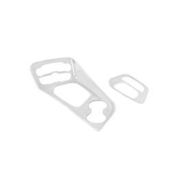 JWWY for Challenger Gear Shift Lever Shifter Transmission Gear Selector Gearstick Selector Lever Panel Trim for 2015-2025 Dodge Challenger Interior Accessories,White ABS 2Pcs