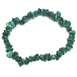 Gemstone Bracelet for Men and Women | Gemstone Stretch Bracelet | Healing Stone Jewellery Bracelet | Gemstone Beads Bracelets in Many Types of Stone (Malachite)