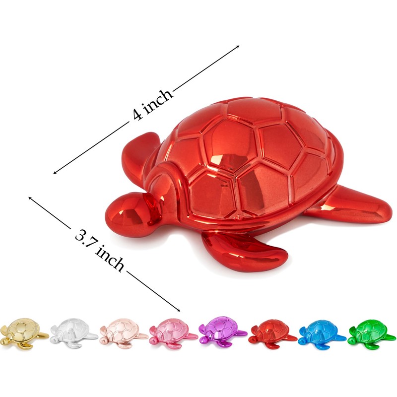 Artconal Red Turtle Statue Small Knick Knacks for Home Office