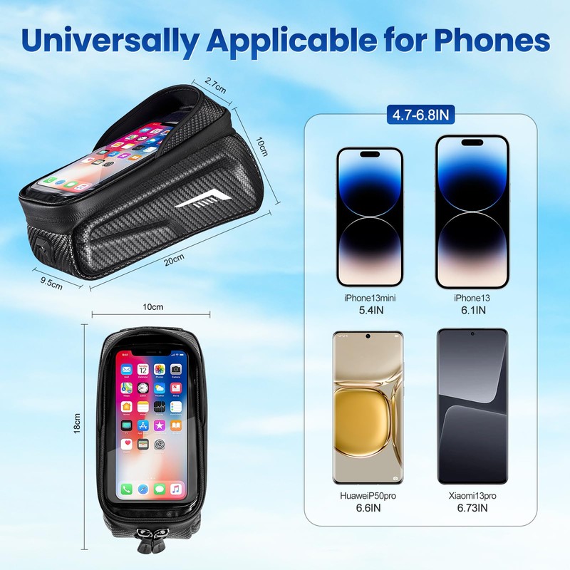 Bicycle Bag Frame, Waterproof Bicycle Frame Bag, Top Tube Bag