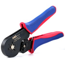 HKS Ferrule Crimping Tool AWG 23-7, Hexagonal Ratchet Self-Adjusting Crimper for End-Sleeve Terminals