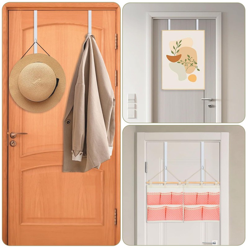 Dexspoeny Over-The-Door Mirror Hanger, Adjustable 13.6 in Door Mirror Hanger