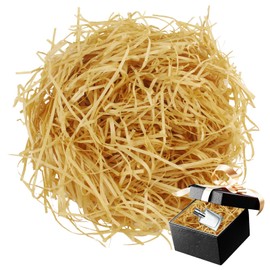 XIAQICA Easter Grass Brown 300 g Easter Grass Natural Filling Material Gift, Shredded Paper for Gift Wrapping, Easter Nest, Father's Day, Valentine's Day and Birthday Gift