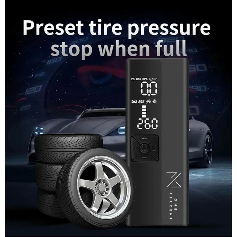 2023 One Percent Portable Digital Air Compressor 150 PSI Electric