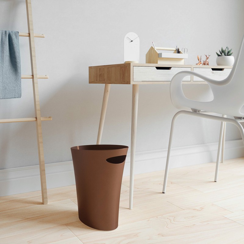 Umbra Skinny Trash Can, Sleek & Stylish Small Garbage Can