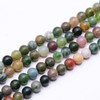 jodaying Gorgeous Natural Indian Agate Gemstone Loose Beads Smooth Round