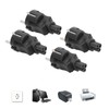 4PCS 2 Slot Plug to IEC320 C5 Power Adapter Professional