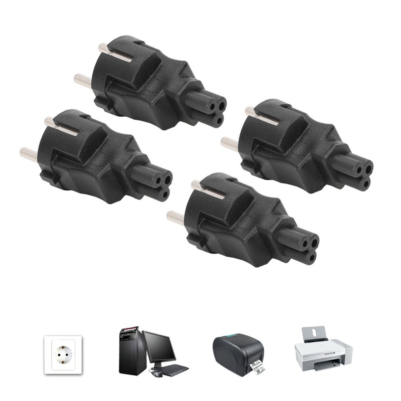 4PCS 2 Slot Plug to IEC320 C5 Power Adapter Professional
