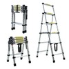 4+5 Steps(4.6ft + 5.6ft) AluminiumTelescoping Ladder Extension Ladder A-Frame Telescopic