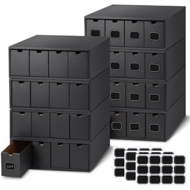 Resurhang 19200+ Large Trading Card Storage Box Card Collection with Separate Boxes and Label Stickers Soccer Sports Storage Compatible with Tcg Mtg(8 Rows, 4 Drawers Per Row)