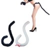 Ztl 27.5" Long Flexible Plush Cat Tail with Bowknot Bell