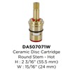 Gerber DA507071W Ceramic Disc Cartridge Round Stem - Hot