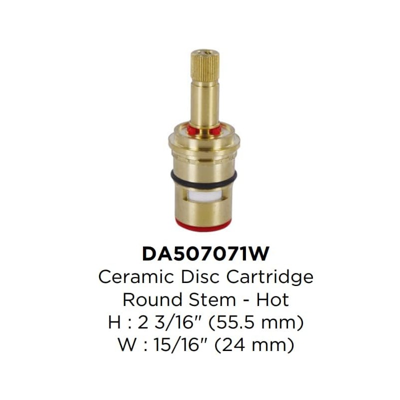 Gerber DA507071W Ceramic Disc Cartridge Round Stem - Hot
