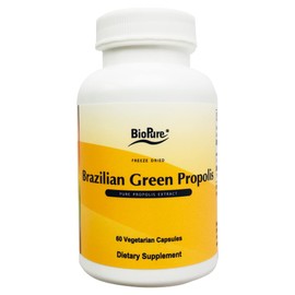 BioPure Brazilian Green Propolis Pure Propolis Extract – Natural Freeze-Dried Extract with Atrepillin-C ad Phenols to Support Respiratory, Gastrointestinal, and Immune Function – 60 Capsules