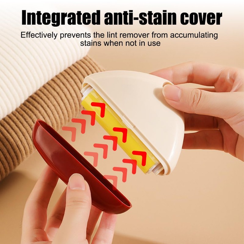 Portable Lint Roller, 2/4/6 Pieces Reusable Pet Hair Remover for