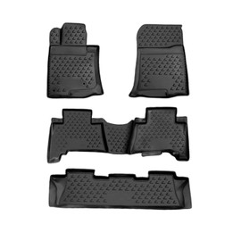 OMAC Floor Mats for Toyota 4Runner 2010-2024 Car Mats All Weather 3D Custom Fit Rubber Mat Waterproof Odorless TPE Floor Liners Laser Measured Non-Slip (Black)
