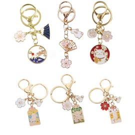 【villageriver】Japanese Souvenirs That Foreigners Love: Keychain - Mount Fuji, Cherry Blossom, Maneki-neko, Amulet, S