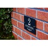 Badgemaster Modern Anthracite House Number Sign Plaque Stainless Steel Standoffs