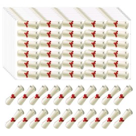 300pcs Graduation Diploma Stickers, Graduation Labels Certification Roll Self-Adhesive Grad Stickers & Red Bows Party Favors for Envelope Seals High School College Graduation Party Decor