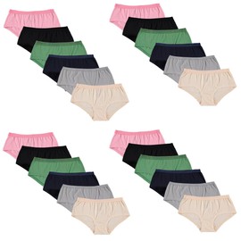 BILLIONHATS Womens Panties in Bulk, Wholesale Ladies Brief Underwear, Homeless Shelters Charity Donations (24 Pack Assorted)