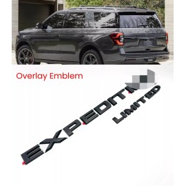 Unbranded Overlay Matte Black Tailgate EXPEDITION Letters Emblem FIT 2022-2024 EXPEDITION
